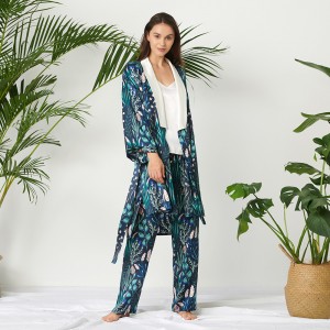 LilySilk 100 Silk Pajamas Set 3PCS Women Silk Luxury Natural Floral Printed Wemen's ClothingFree Shipping