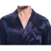 LilySilk Silk Robe Bathrobe Sleepwear Kimono Men Night Designer Long Sleeve Belt Pockets Brand Turn Down Collar Free Shipping