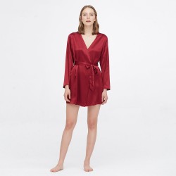 LilySilk Silk Robe 22 Momme Loose Collarless Luxury NEW Women Free Shipping