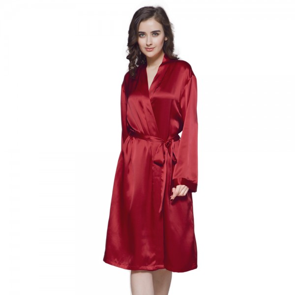 LilySilk 100 Silk Robe Kimono Sleepwear Female 22 momme Long Sleeve Luxury Natural Women's Clothing Free Shipping