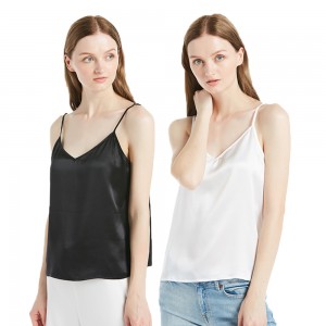 LilySilk 2 Pack Silk Camisole Tops Women 22 momme V Neck Ladies Summer Crop Tank Free Shipping