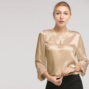 LilySilk Silk Blouse Shirt For Women Elegant Round Neck 22 momme Ladies Free Shipping